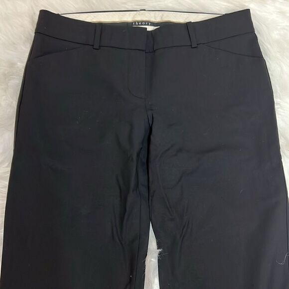 Theory Black Low Rose Wide Leg dress pants Size 2 B18 - Picture 3 of 7
